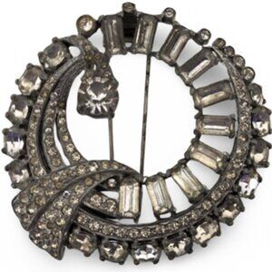 Eisenberg Original Round Wreath Fur Clip, Pin or Brooch | C 1930's | Vintage